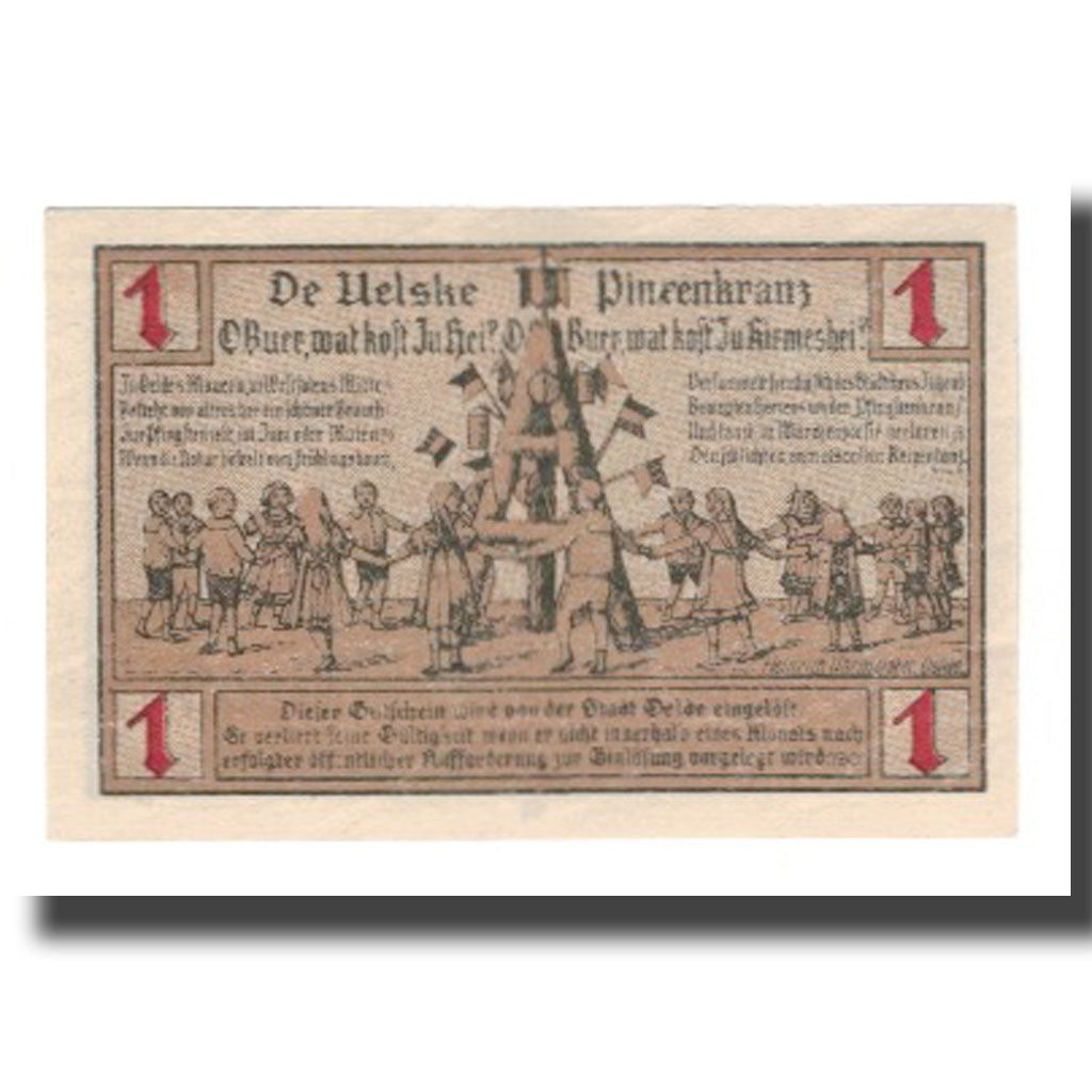 Banknot, Niemcy, Oelde Stadt, 1 Mark, personnage 2, 1920, 1920-12-07, AU(55-58)