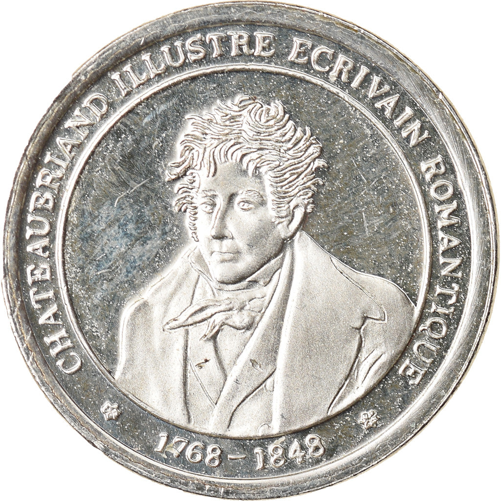 France, Medal, Chateaubriand, Illustre Ecrivain Romantique, History, MS(60-62)