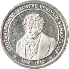 France, Medal, Chateaubriand, Illustre Ecrivain Romantique, History, MS(60-62)