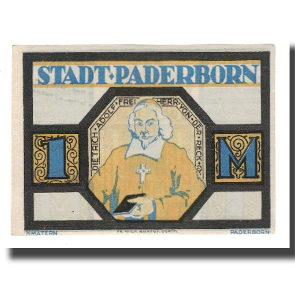 Banknote, Germany, Paderborn Stadt, 1 Mark, texte 1, 1921, 1921-11-10