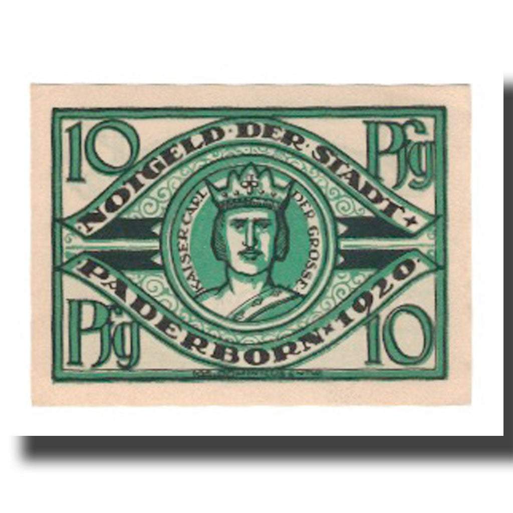 Banknot, Niemcy, Paderborn Stadt, 10 Pfennig, personnage 1, 1920, 1920-03-01