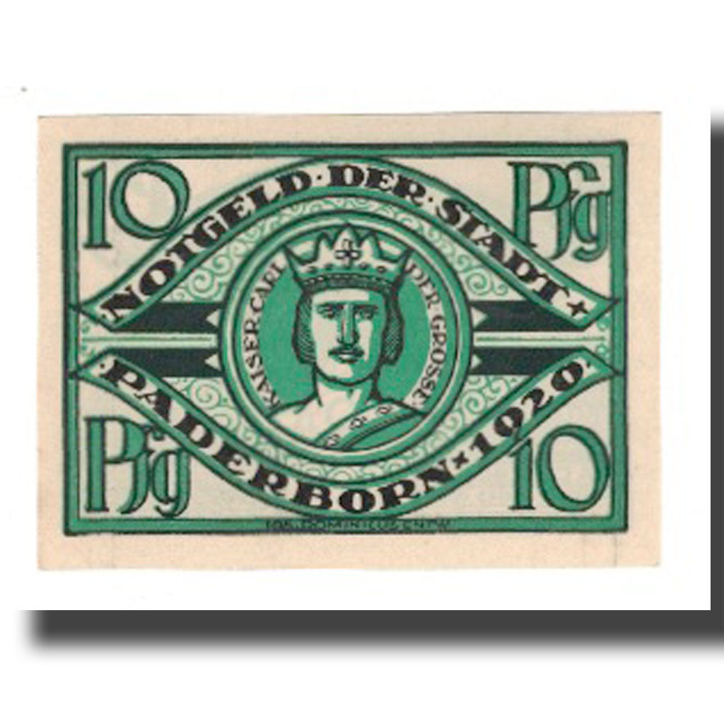 Banknote, Germany, Paderborn Stadt, 10 Pfennig, personnage 2, 1920, 1920-03-01