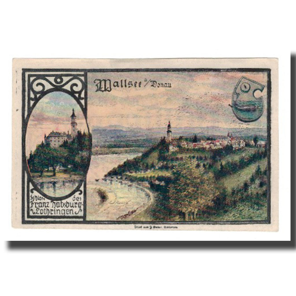 Banconote, Austria, Wallsee N.Ö. Gemeinde, 180 Heller, paysage 2, 1920