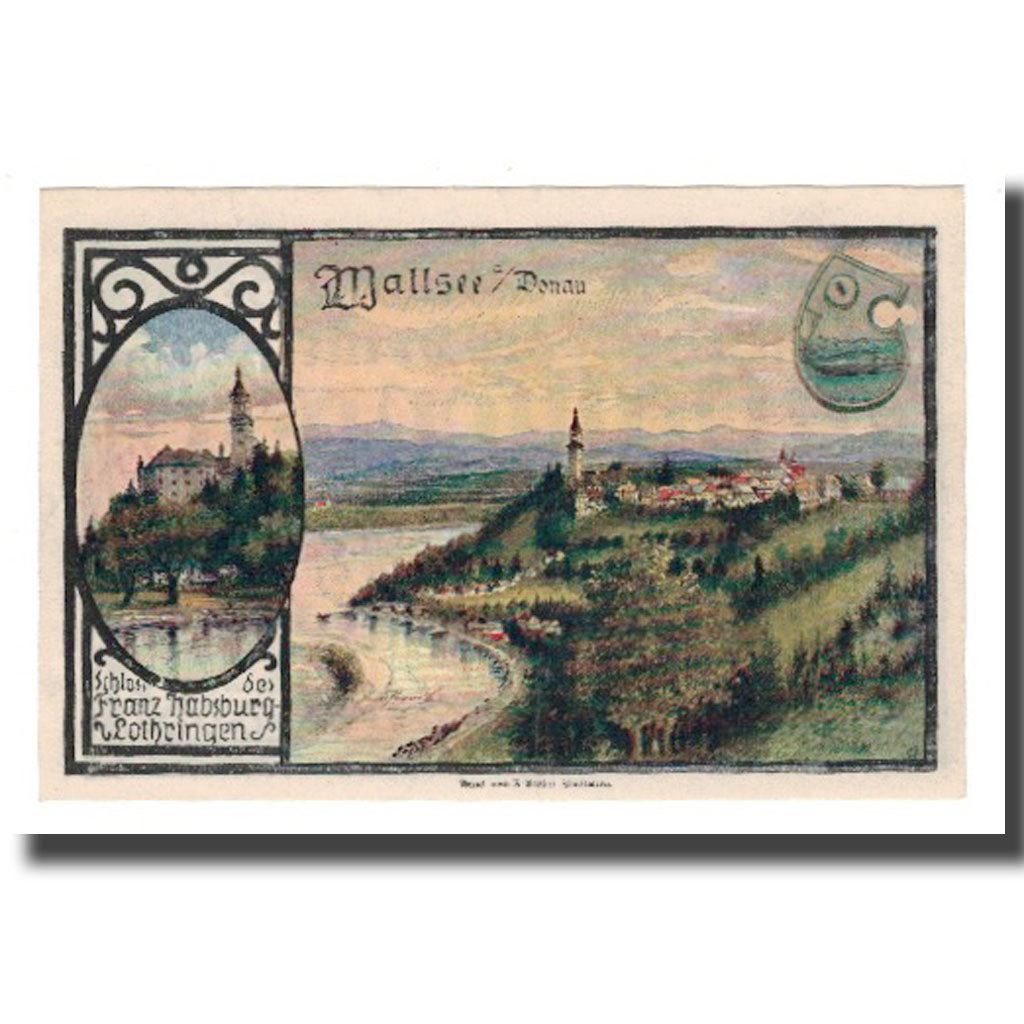 Banknot, Austria, Wallsee N.Ö. Gemeinde, 180 Heller, paysage 3, 1920