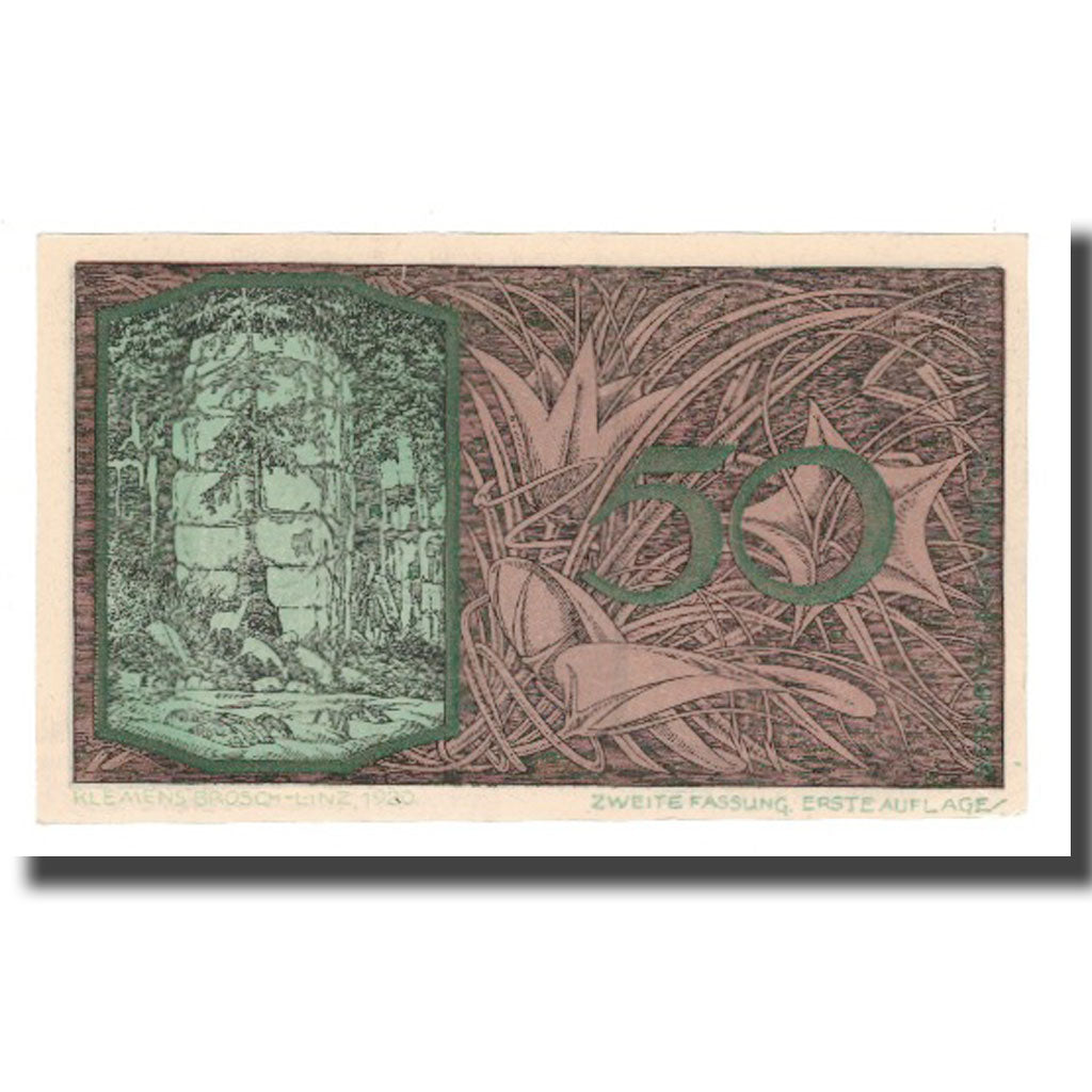 Banknote, Austria, St. Georgen an der Gusen O.Ö. Gemeinde, 50 Heller, paysage