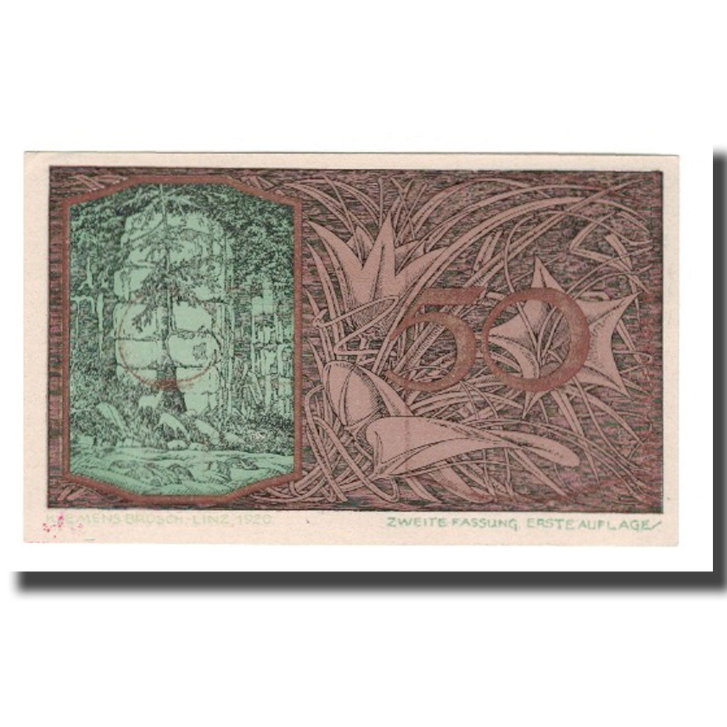 Banknote, Austria, St. Georgen an der Gusen O.Ö. Gemeinde, 50 Heller, paysage