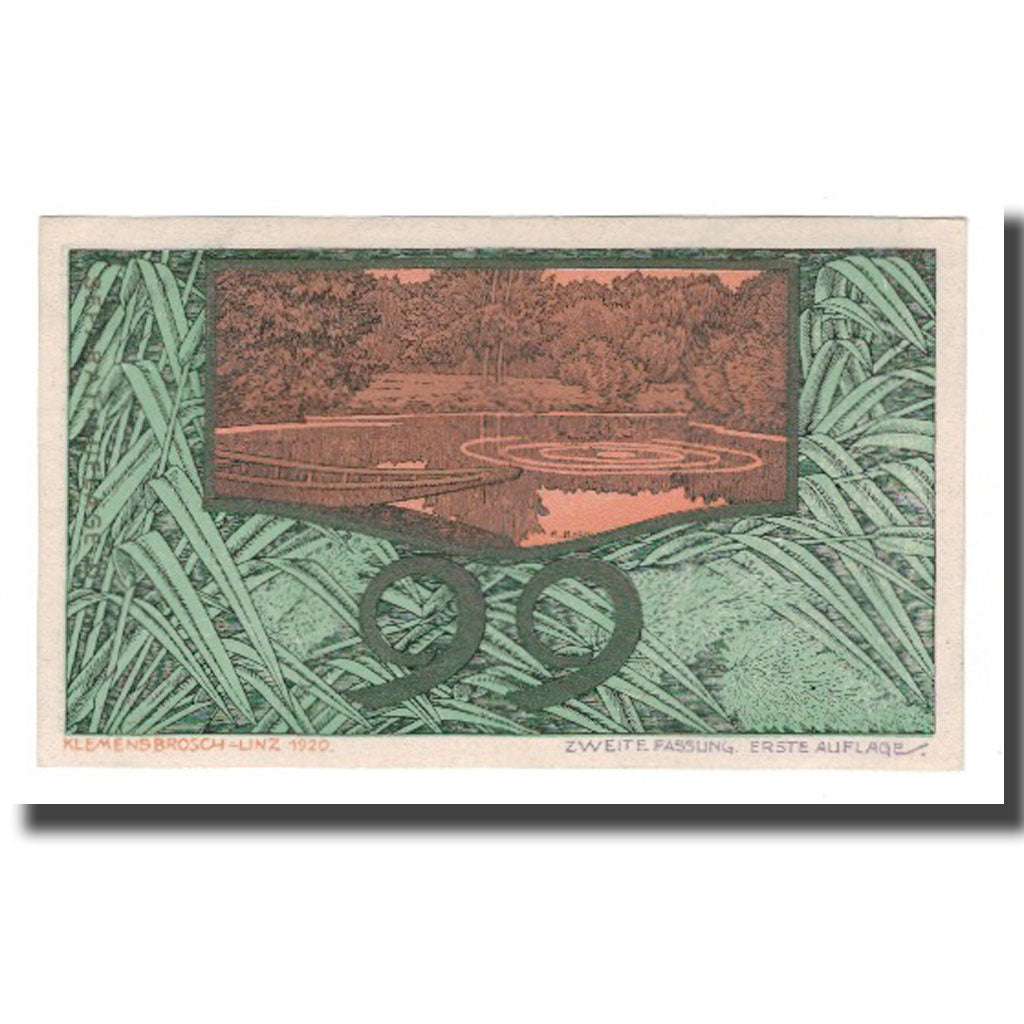 Banknot, Austria, St. Georgen an der Gusen O.Ö. Gemeinde, 99 Heller, paysage