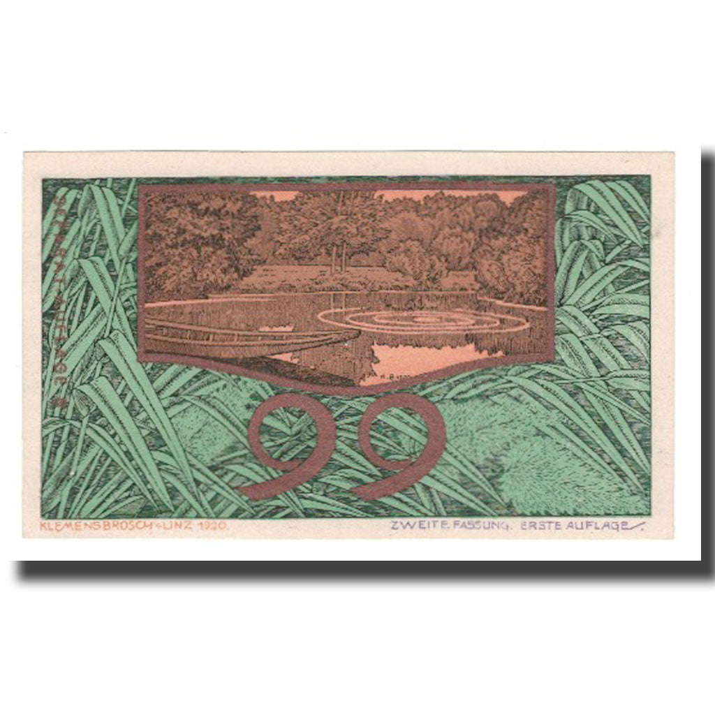 Banknote, Austria, St. Georgen an der Gusen O.Ö. Gemeinde, 99 Heller, paysage