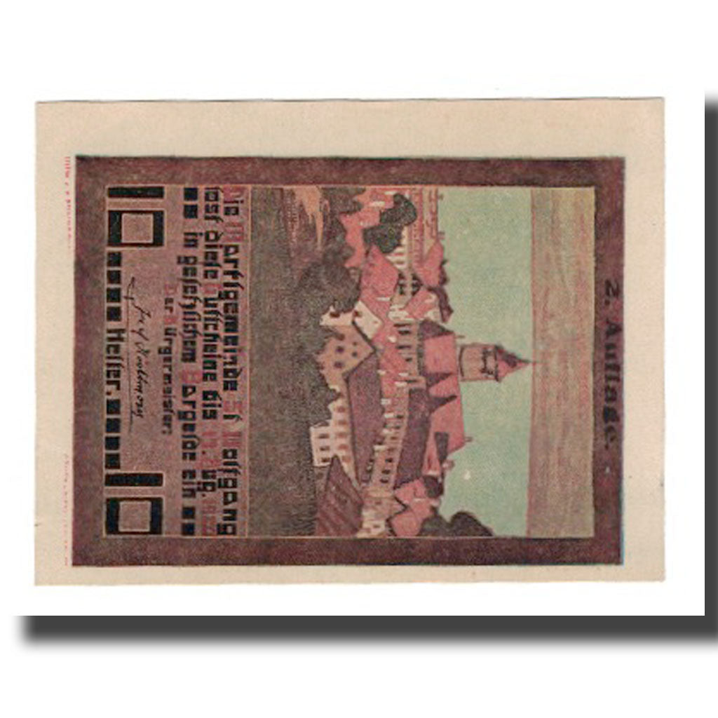 Banknote, Austria, St. Wolfgang O.Ö. Marktgemeinde, 10 Heller, paysage 3, 1920