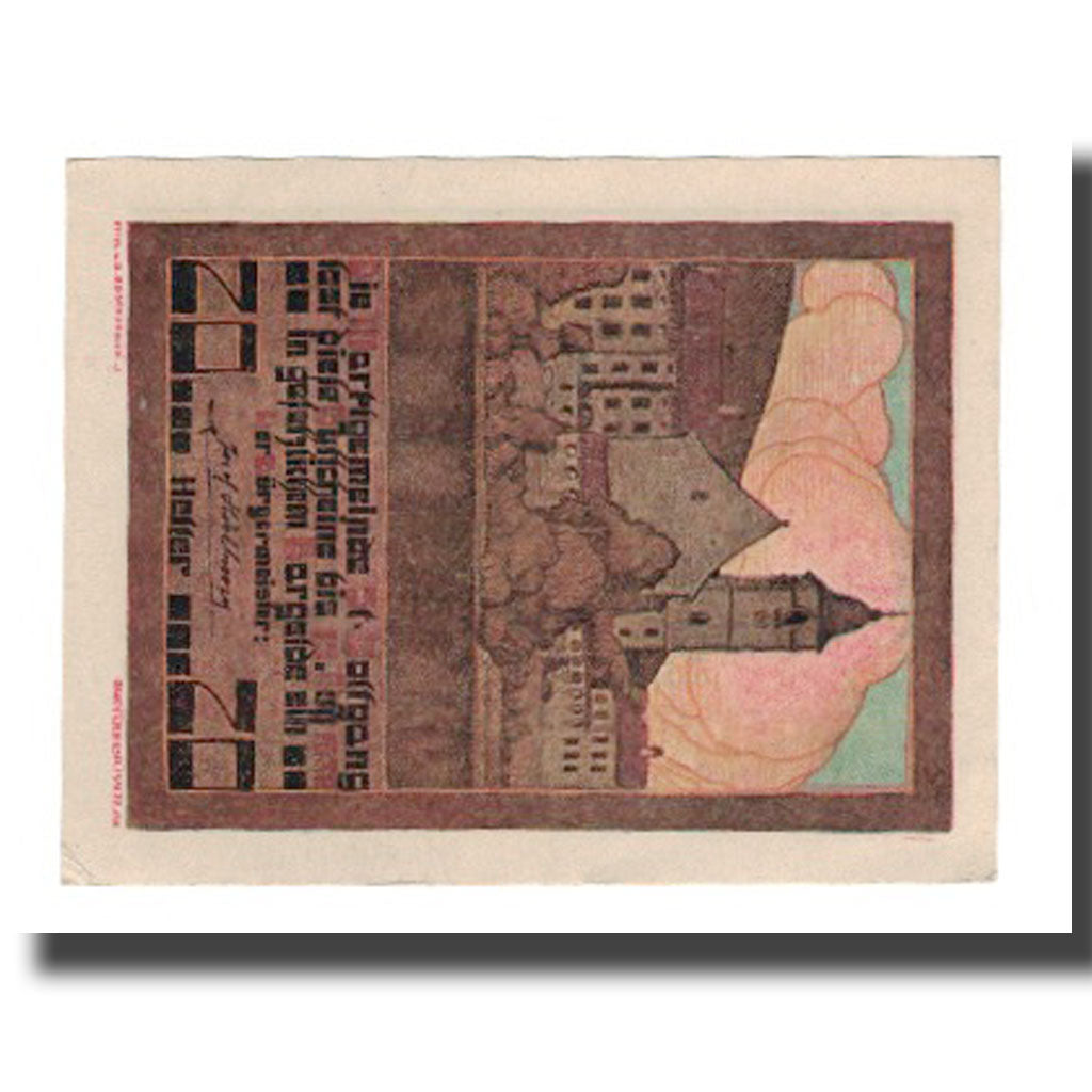 Banknote, Austria, St. Wolfgang O.Ö. Marktgemeinde, 20 Heller, village 1, 1920