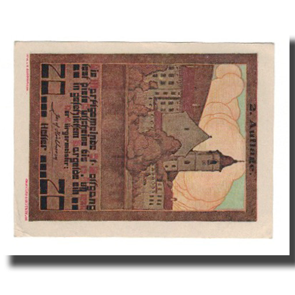 Banknote, Austria, St. Wolfgang O.Ö. Marktgemeinde, 20 Heller, Village 3, 1920