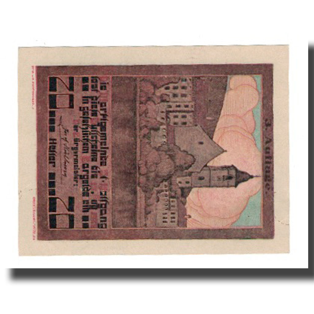 Banknote, Austria, St. Wolfgang O.Ö. Marktgemeinde, 20 Heller, Village 4, 1920