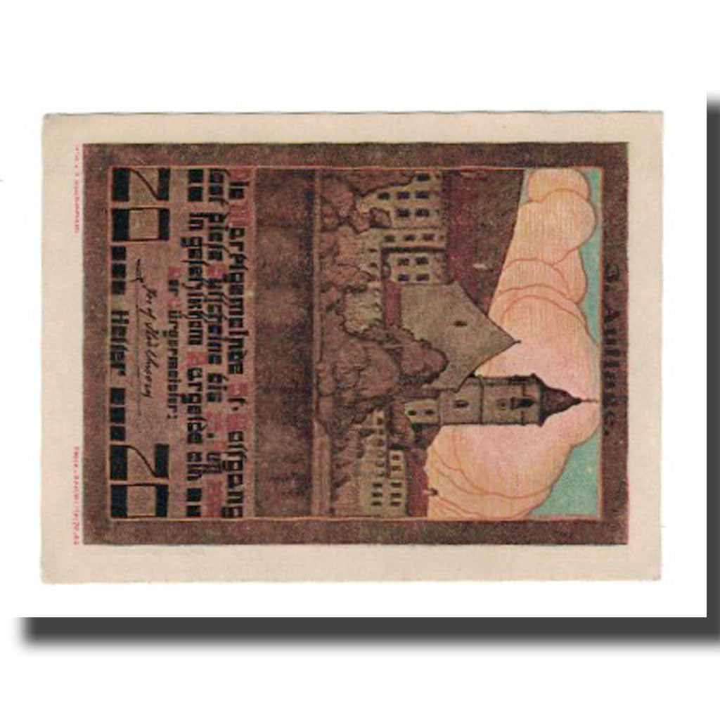 Banknote, Austria, St. Wolfgang O.Ö. Marktgemeinde, 20 Heller, Village 5, 1920