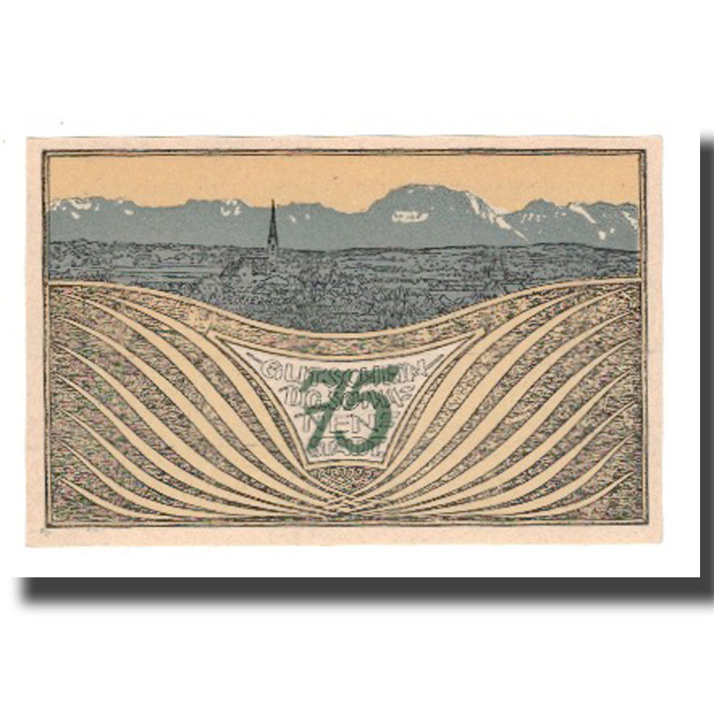 Geldschein, Österreich, Schwanenstadt O.Ö. Stadtgemeinde, 75 Heller, Texte