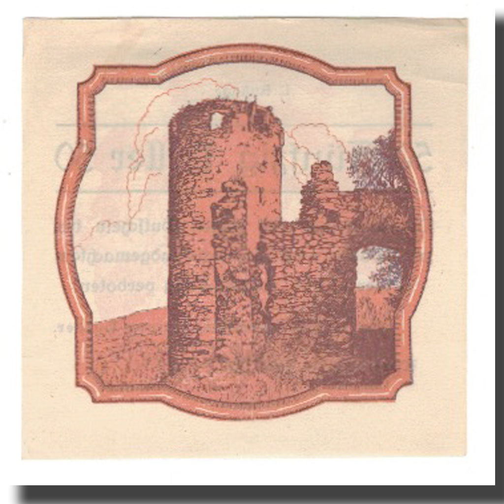 Geldschein, Österreich, Schwanenstadt O.Ö. Stadtgemeinde, 50 Heller, Ruines