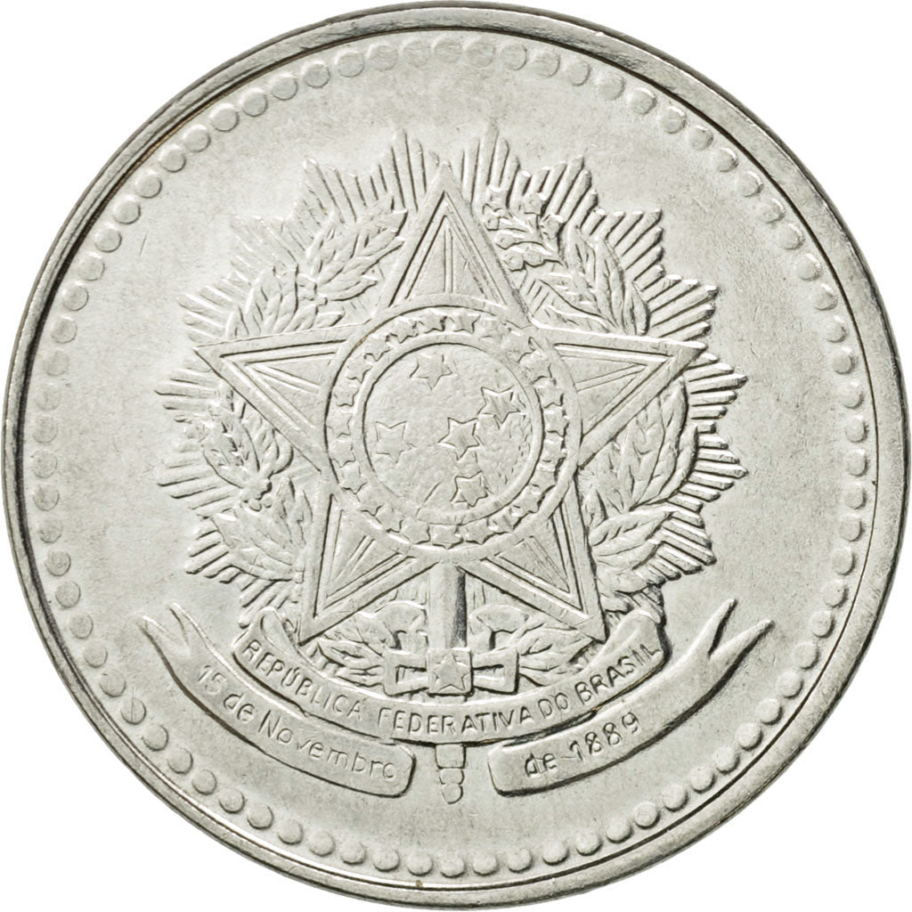Coin, Brazil, 10 Cruzados, 1987, EF(40-45), Stainless Steel, KM:607