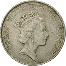 Moneta, Hong Kong, Elizabeth II, 5 Dollars, 1987, MB+, Rame-nichel, KM:56