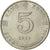 Coin, Hong Kong, Elizabeth II, 5 Dollars, 1989, VF(30-35), Copper-nickel, KM:56