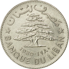 Moneda, Líbano, Livre, 1980, MBC, Níquel, KM:30