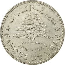 Moneta, Libano, Livre, 1981, MB+, Nichel, KM:30