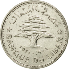 Münze, Lebanon, 50 Piastres, 1971, SS, Nickel, KM:28.1