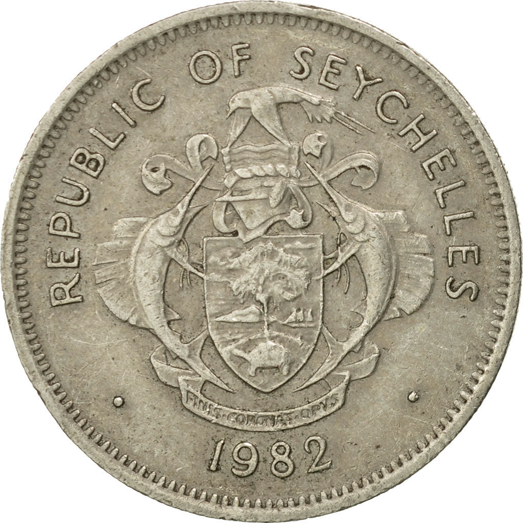 Moneta, Seychelles, Rupee, 1982, British Royal Mint, MB+, Rame-nichel, KM:50.1