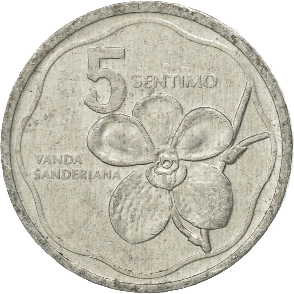 Münze, Philippinen, 5 Sentimos, 1985, S+, Aluminium, KM:239