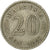 Coin, Malaysia, 20 Sen, 1967, Franklin Mint, VF(30-35), Copper-nickel, KM:4