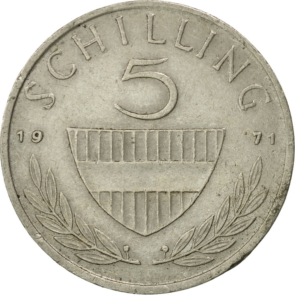 Coin, Austria, 5 Schilling, 1971, VF(30-35), Copper-nickel, KM:2889a