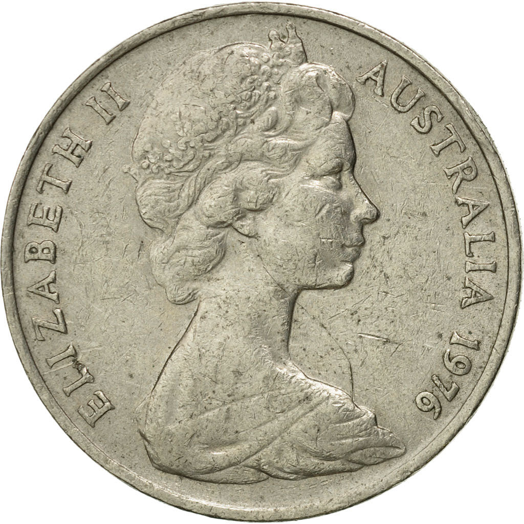 Monnaie, Australie, Elizabeth II, 20 Cents, 1976, Melbourne, TB+, Copper-nickel