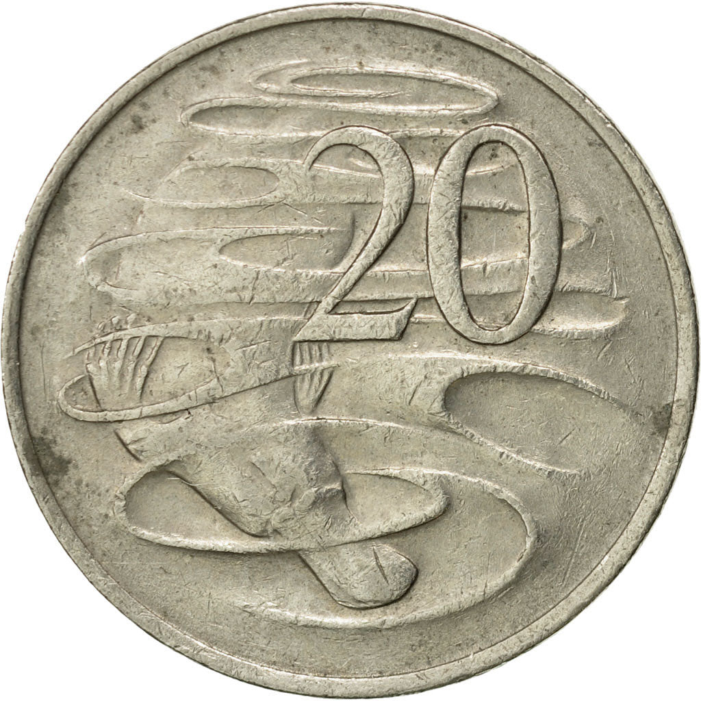 Monnaie, Australie, Elizabeth II, 20 Cents, 1976, Melbourne, TB+, Copper-nickel