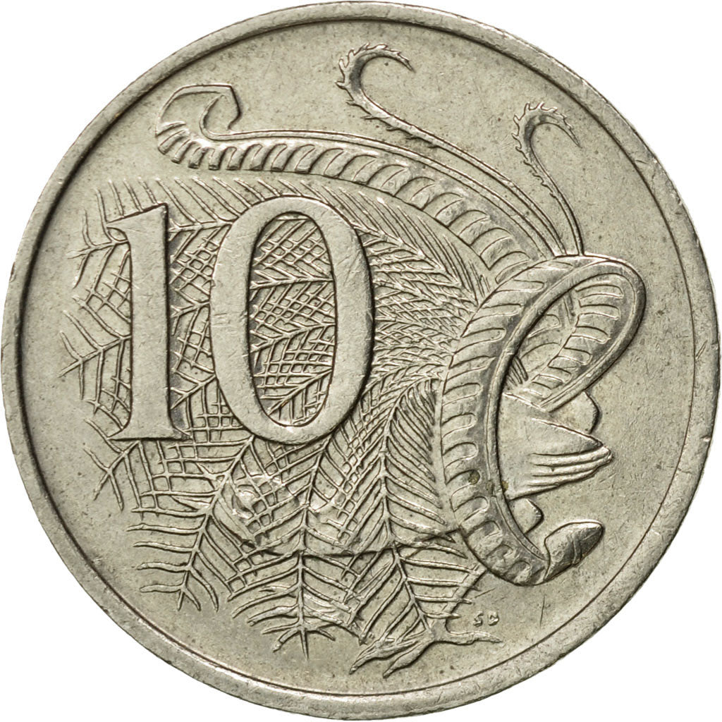 Moneta, Australia, Elizabeth II, 10 Cents, 1978, Melbourne, MB+, Rame-nichel