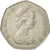 Coin, Great Britain, Elizabeth II, 50 Pence, 1973, VF(30-35), Copper-nickel