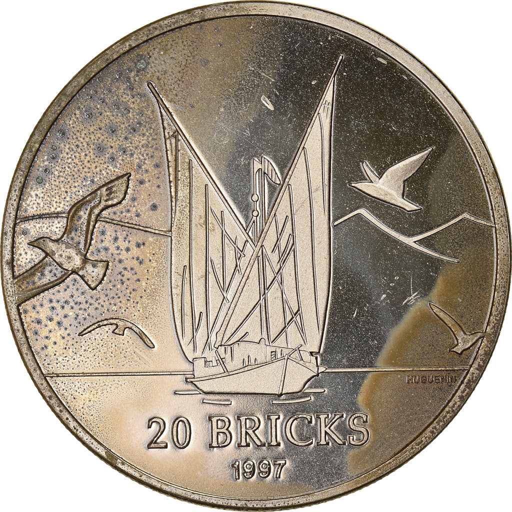 Suisse, Médaille, 20 Bricks, Commune Libre d'Ouchy, 1997, Huguenin, SUP