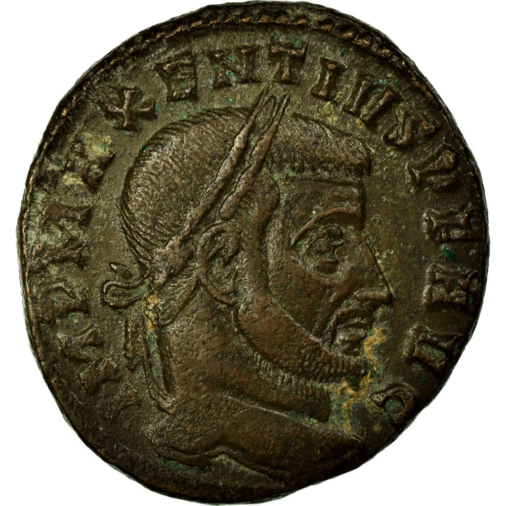 Coin, Maxentius, Follis, AU(50-53), Copper, Cohen:39