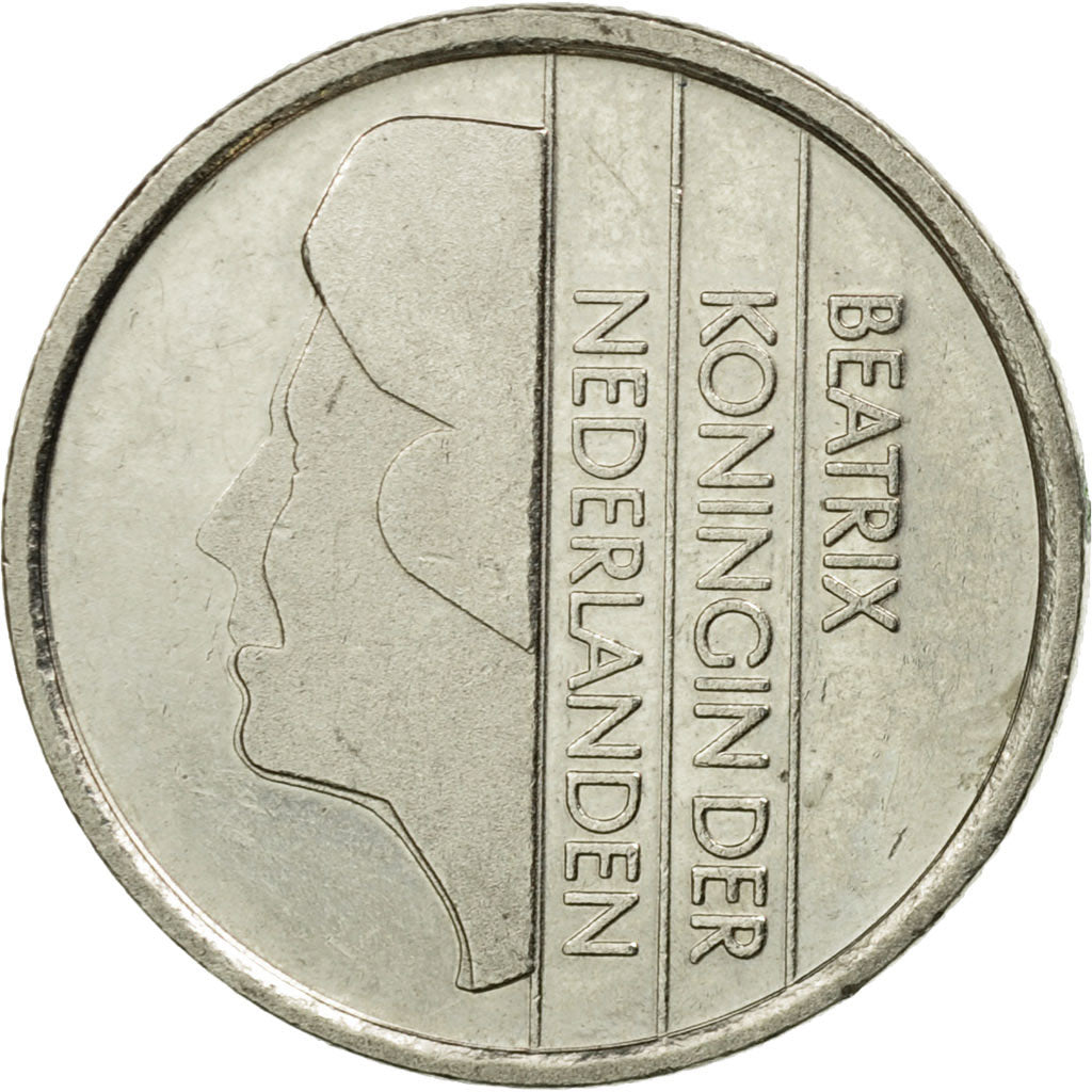 Coin, Netherlands, Beatrix, 25 Cents, 1995, VF(30-35), Nickel, KM:204