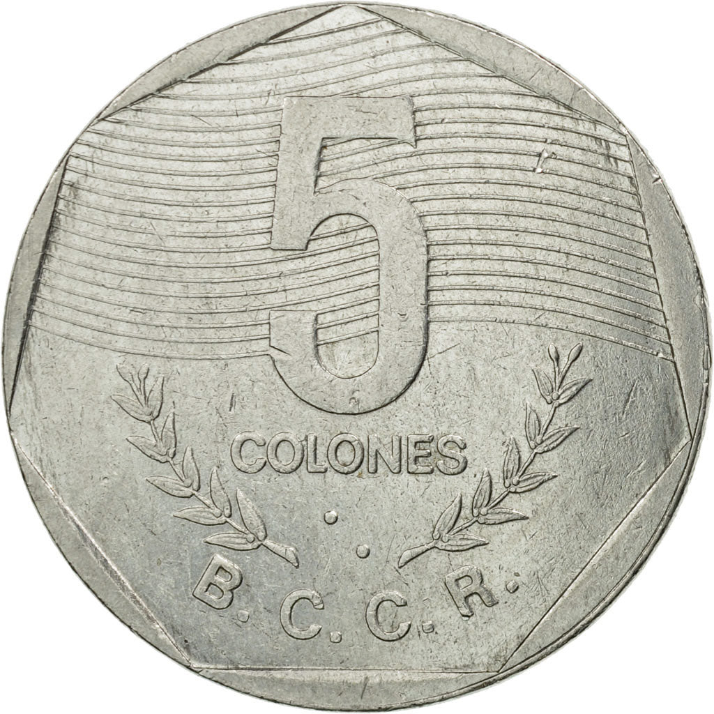 Coin, Costa Rica, 5 Colones, 1983, VF(30-35), Stainless Steel, KM:214.1