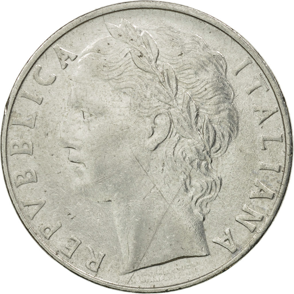 Moneta, Włochy, 100 Lire, 1959, Rome, VF(30-35), Stal nierdzewna, KM:96.1