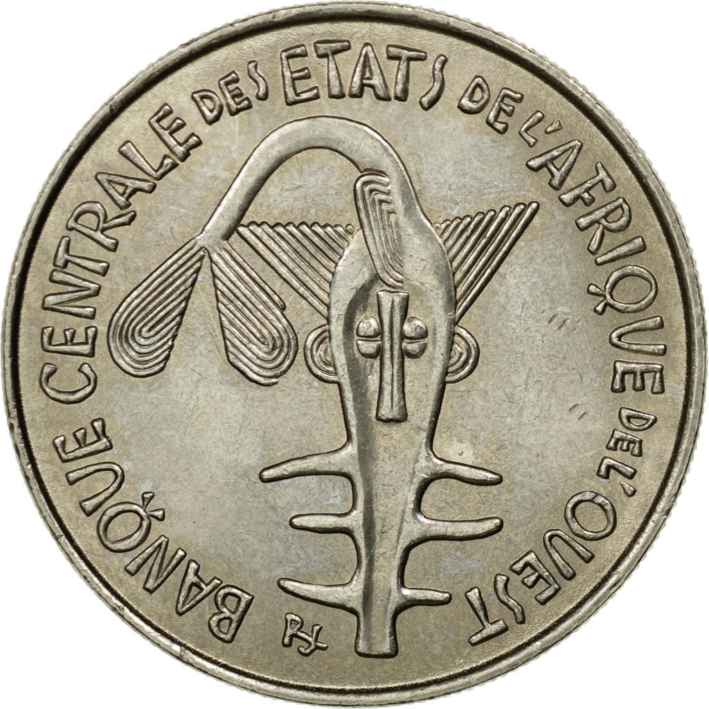 Moneda, Estados del África Occidental, 100 Francs, 1977, Paris, MBC, Níquel