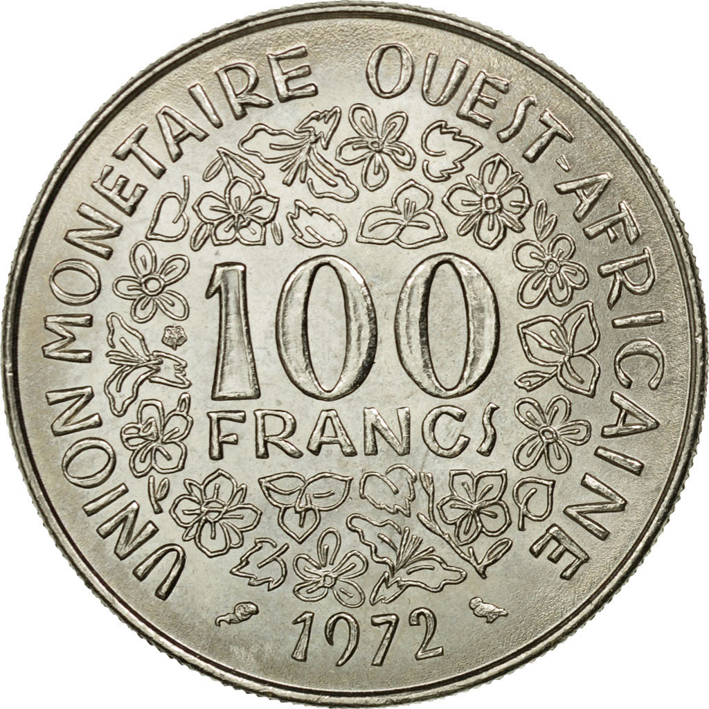 Moneta, Stati dell'Africa occidentale, 100 Francs, 1972, Paris, BB, Nichel, KM:4