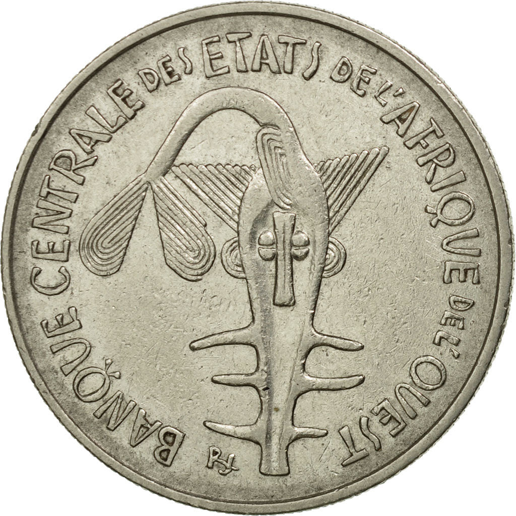 Moneda, Estados del África Occidental, 100 Francs, 1968, Paris, BC+, Níquel