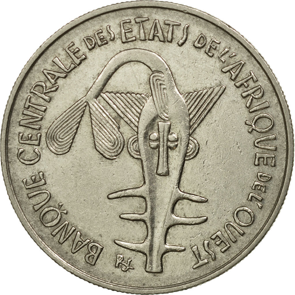 Moneda, Estados del África Occidental, 100 Francs, 1967, Paris, BC+, Níquel