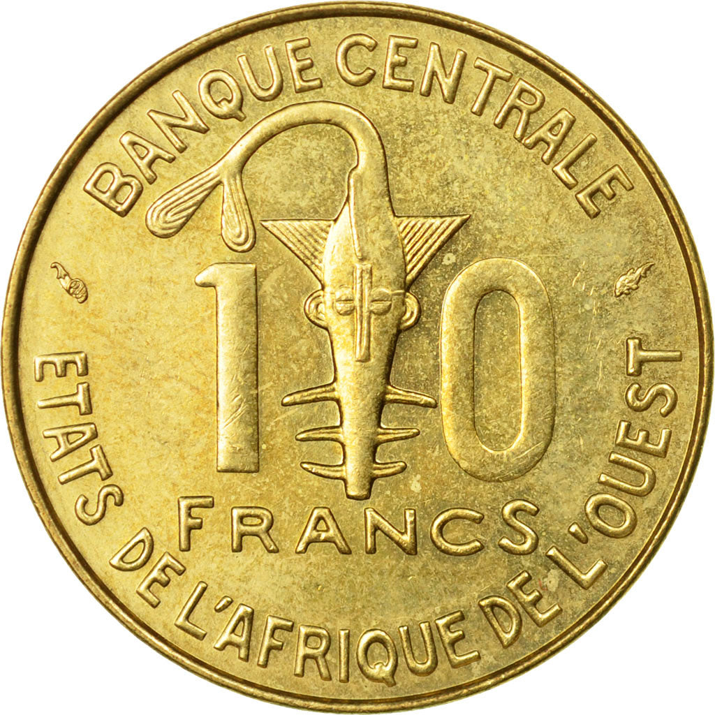 Munten, West Afrikaanse Staten, 10 Francs, 1981, Paris, ZF, Aluminum-Bronze