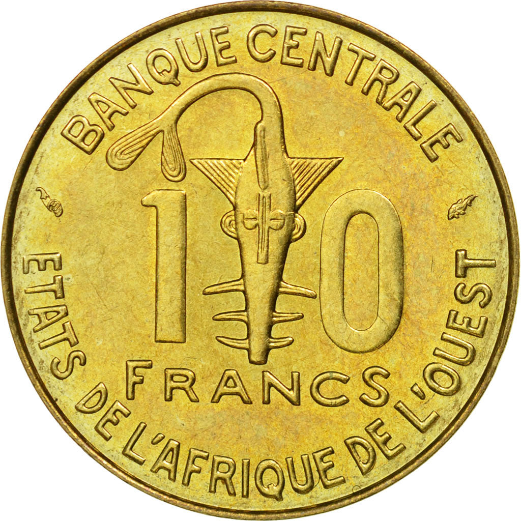 Münze, West African States, 10 Francs, 1983, Paris, SS, Aluminum-Bronze, KM:10