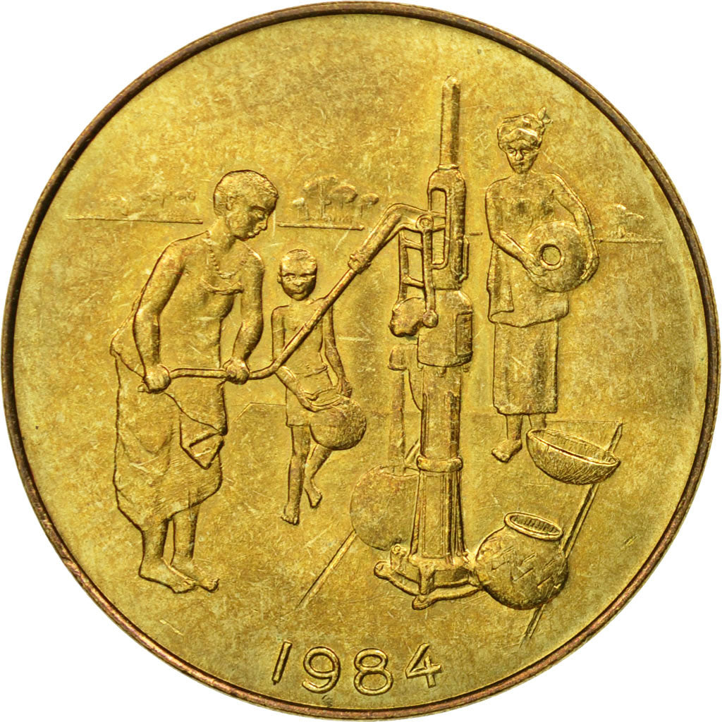 Coin, West African States, 10 Francs, 1984, Paris, VF(30-35), Aluminum-Bronze