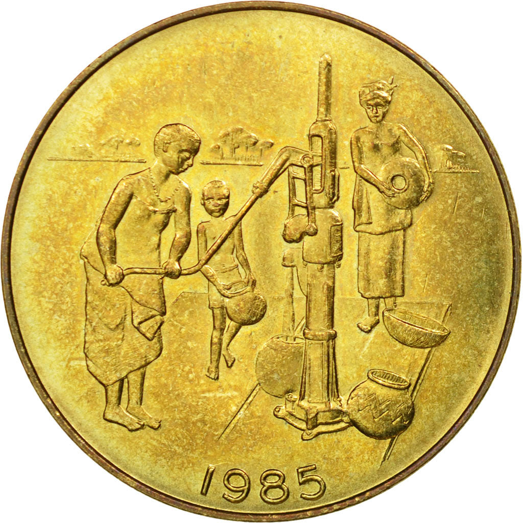 Monnaie, West African States, 10 Francs, 1985, Paris, TTB, Aluminum-Bronze