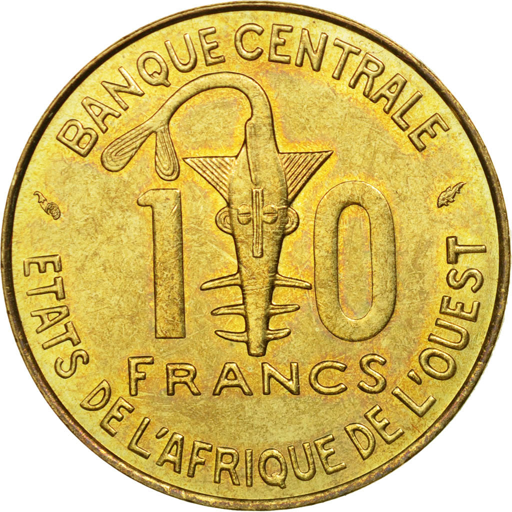 Moneta, Stati dell'Africa occidentale, 10 Francs, 1986, Paris, BB