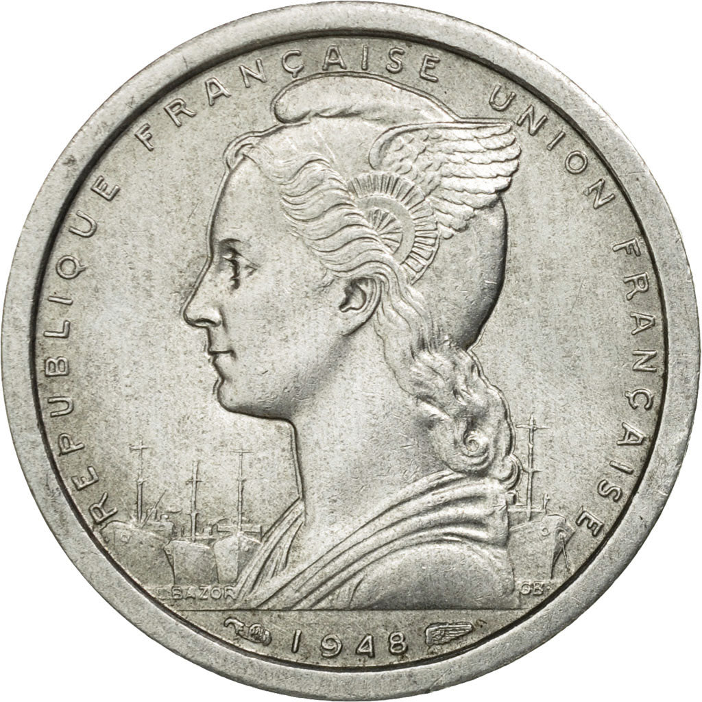 Münze, Französisch-Äquatorialafrika, Franc, 1948, Paris, SS, Aluminium, KM:6