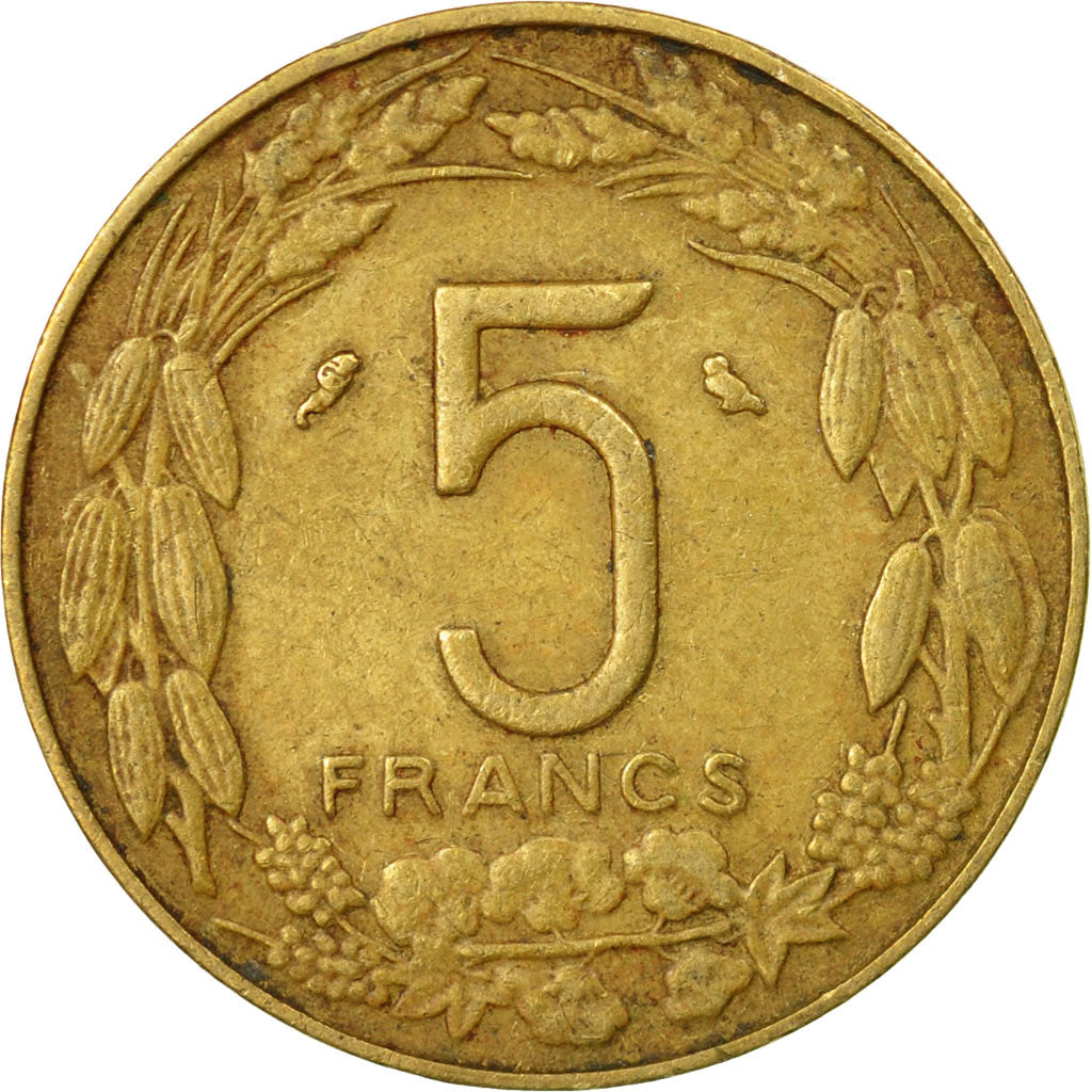 Moneta, Stati dell’Africa equatoriale, 5 Francs, 1965, Paris, MB+