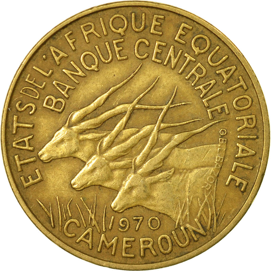 Münze, Äquatorial Afrikanische Staaten, 5 Francs, 1970, Paris, S+